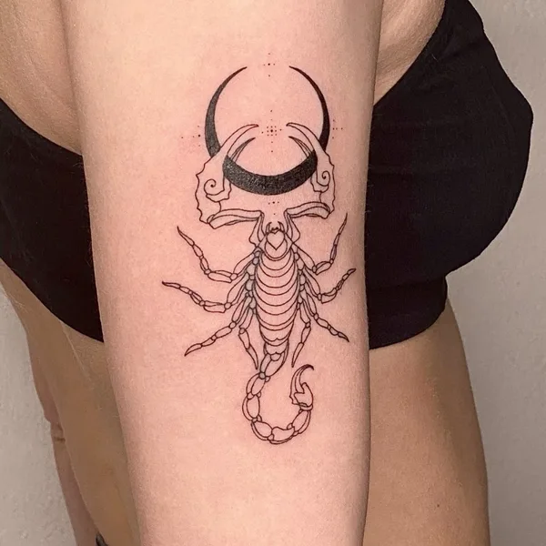 engraving tattoo by Artemii Zhdanov in Moscow