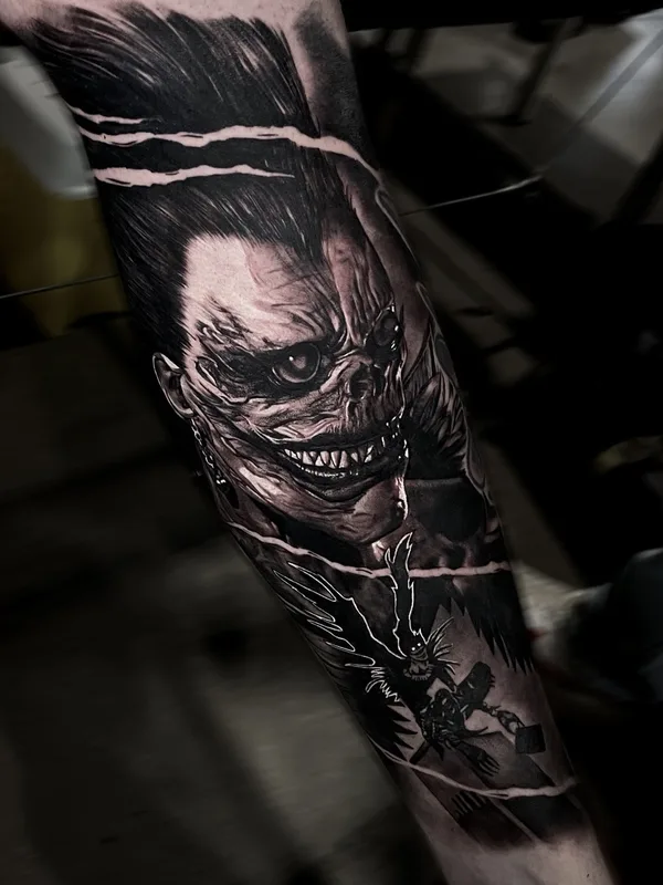 black and grey black and grey tatouage sur full sleeve #76469 | Artiste tatoueur Federico Galliani