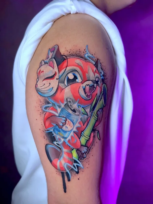 color new school татуировка на upper arm #76528 | Тату мастер Ира Селиванова