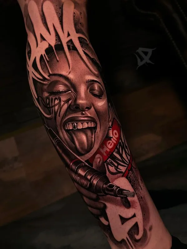 female black and grey realism татуировка на forearm #76631 | Тату мастер Nikolay 9 IGL