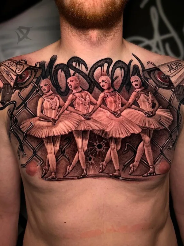 male black and grey realism татуировка на chest #76640 | Тату мастер Nikolay 9 IGL