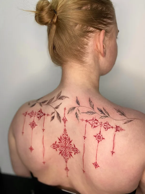 female color ornamental татуировка на upper back #76679 | Тату мастер Антропова Виктория