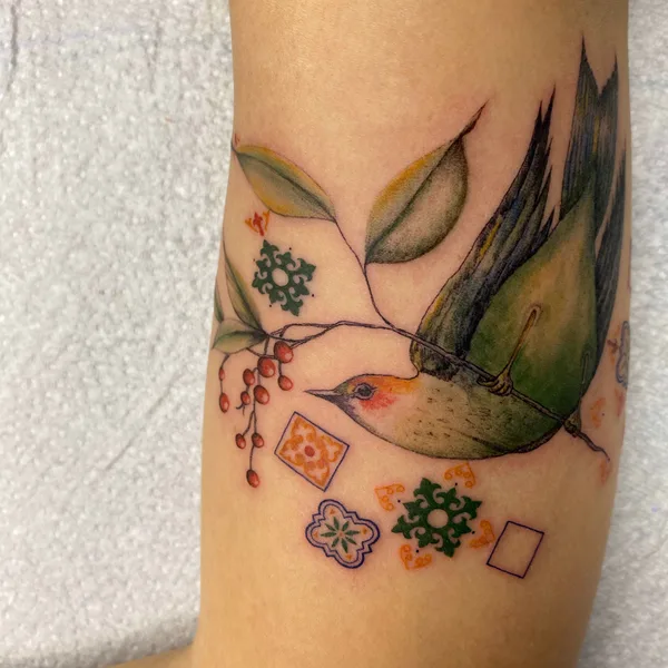 Color tattoo by Антропова Виктория in Алмалы