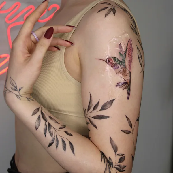 Color tattoo by Антропова Виктория in Алмалы