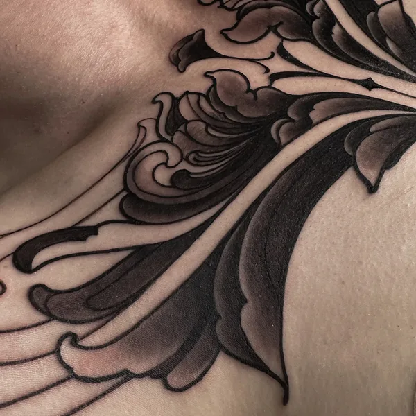 Ornamental tattoo by Fellipe Romeiro in São Paulo