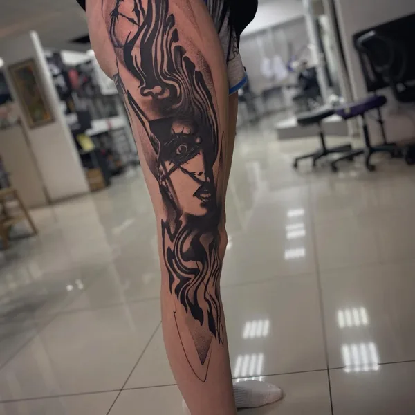 Чёрная tattoo by КИРИЛЛ ШЕВЧЕНКО in Ростов-на-Дону