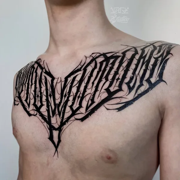Calligraphy tattoo by Егор Шуга in Moscow