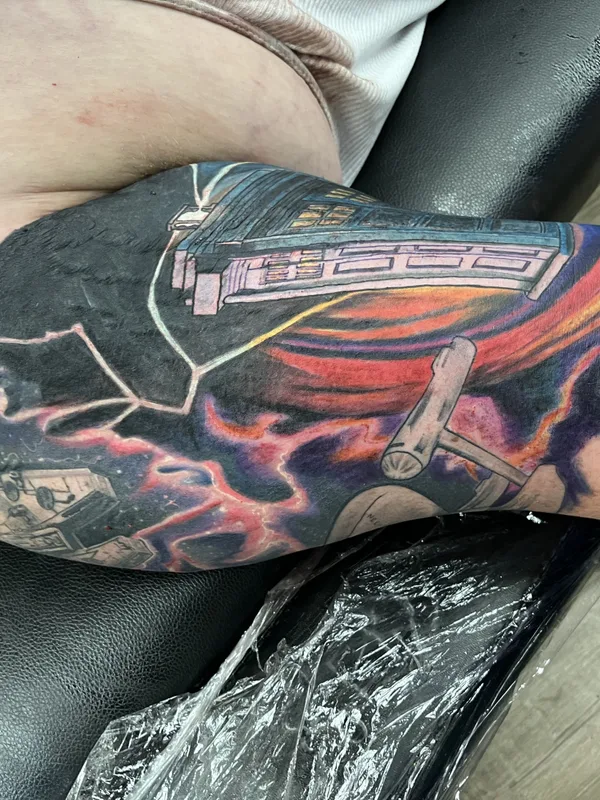 color illustrative татуировка на upper arm #76911 | Тату мастер Joel Oliver