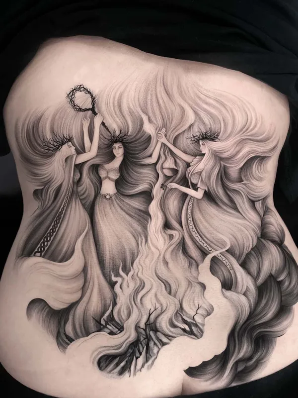 female black authorsstyle tatuaje en back #76970 | Tatuador Анастасия Шарм