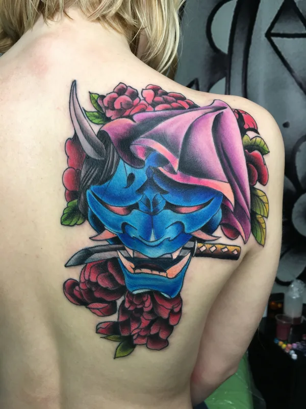 female color japanese татуировка на shoulder blade #77002 | Тату мастер Симонов Егор