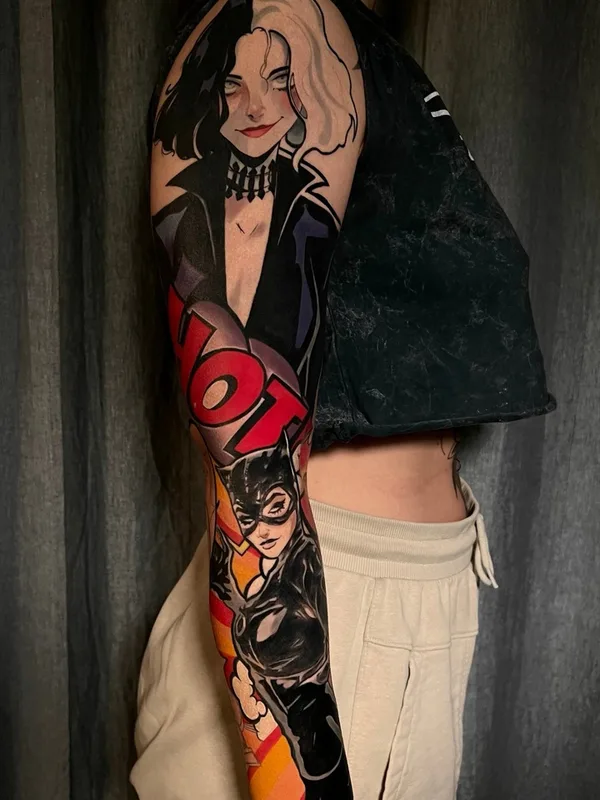 female color illustrative Tatuagem em full sleeve #77018 | Tatuador Чергин Игорь 
