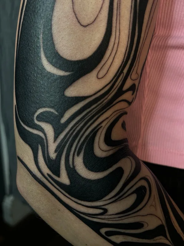 black blackout Tatuagem em forearm #77031 | Tatuador Чергин Игорь 