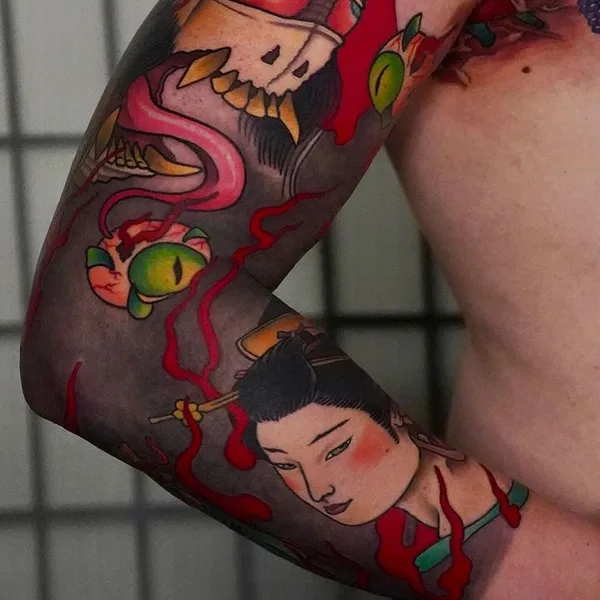 Japanese tattoo by Alina Vax in Munich
