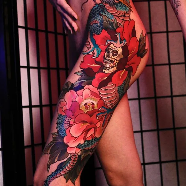 Japanese tattoo by Alina Vax in Munich