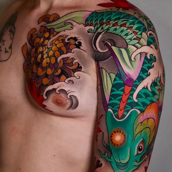 Japanese tattoo by Alina Vax in Munich