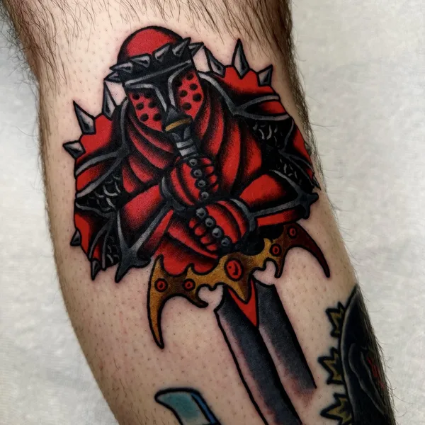 Traditional tattoo by Juan Pablo Badilla in Santiago