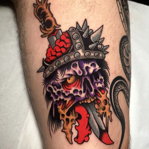 Traditional tattoo by Juan Pablo Badilla in Santiago