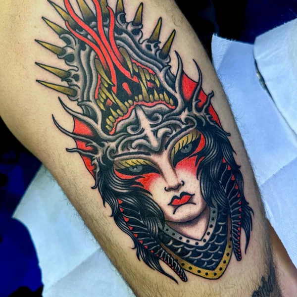 Traditional tattoo by Juan Pablo Badilla in Santiago