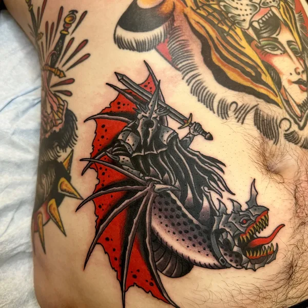 Traditional tattoo by Juan Pablo Badilla in Santiago