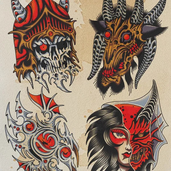 Traditional tattoo by Juan Pablo Badilla in Santiago