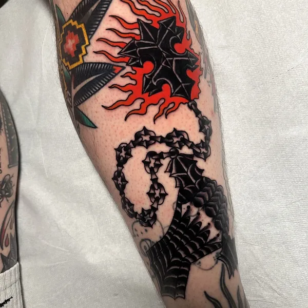 Traditional tattoo by Juan Pablo Badilla in Santiago