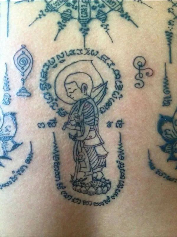 black linework татуировка на back #77098 | Тату мастер Aekkapope