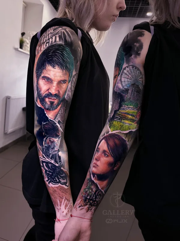 female color realism tattoo on full sleeve #77112 | Tattoo Artist Molly ttt