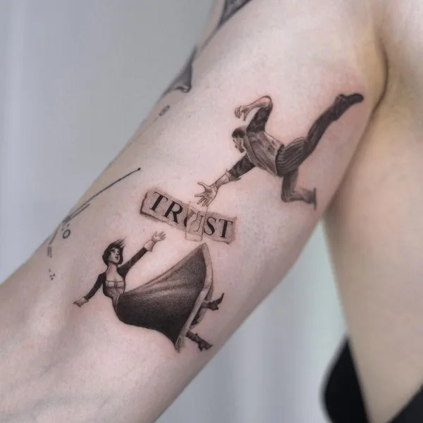 Сюрреализм tattoo by Hanna Talalaenka in Мюнхен