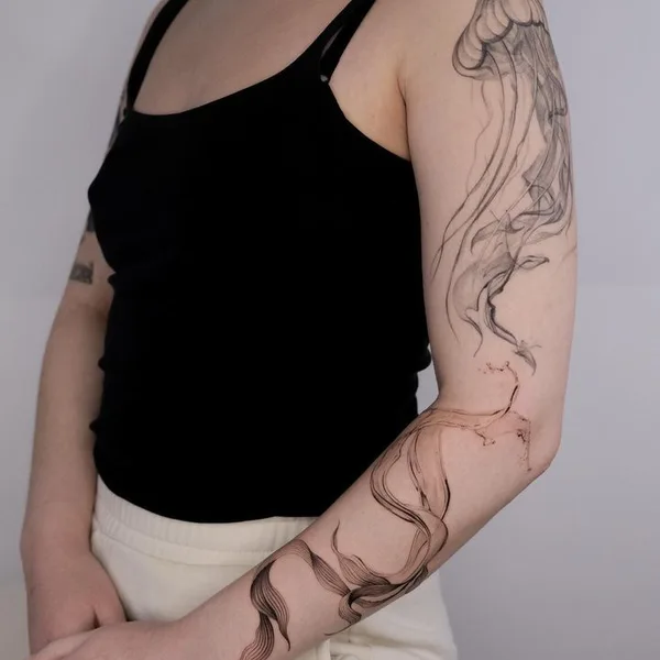 Сюрреализм tattoo by Hanna Talalaenka in Мюнхен