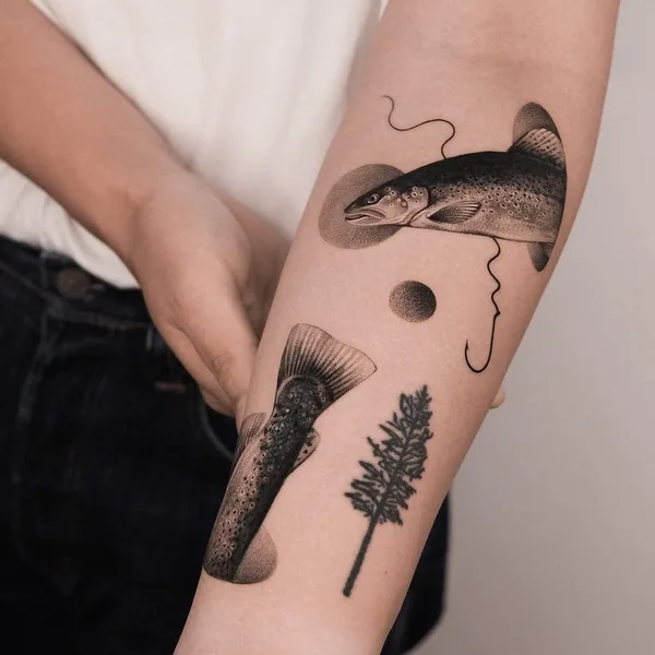 Сюрреализм tattoo by Hanna Talalaenka in Мюнхен