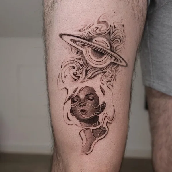 Сюрреализм tattoo by Hanna Talalaenka in Мюнхен