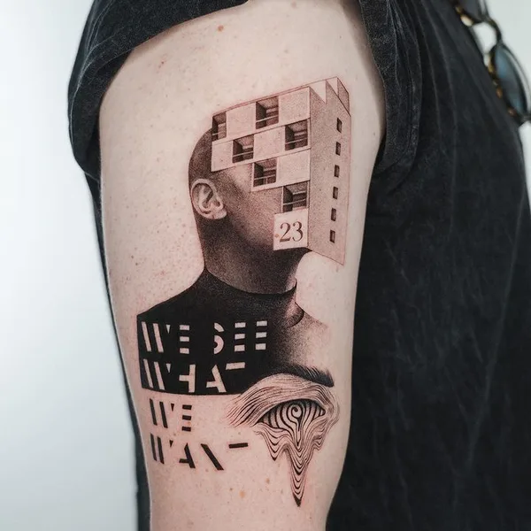 Сюрреализм tattoo by Hanna Talalaenka in Мюнхен