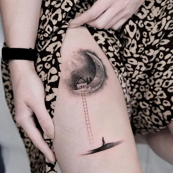 Сюрреализм tattoo by Hanna Talalaenka in Мюнхен