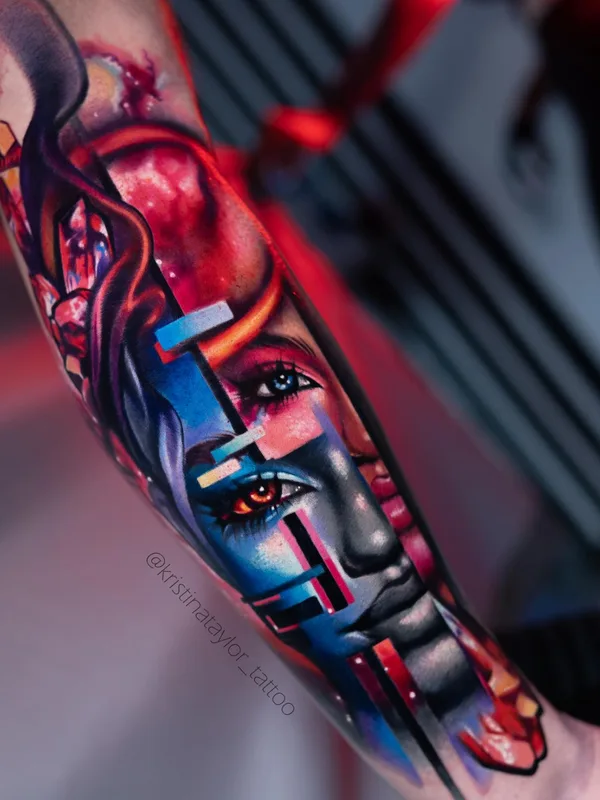 female color illustrative tattoo auf forearm #77167 | Tätowierer Кристина Тейлор