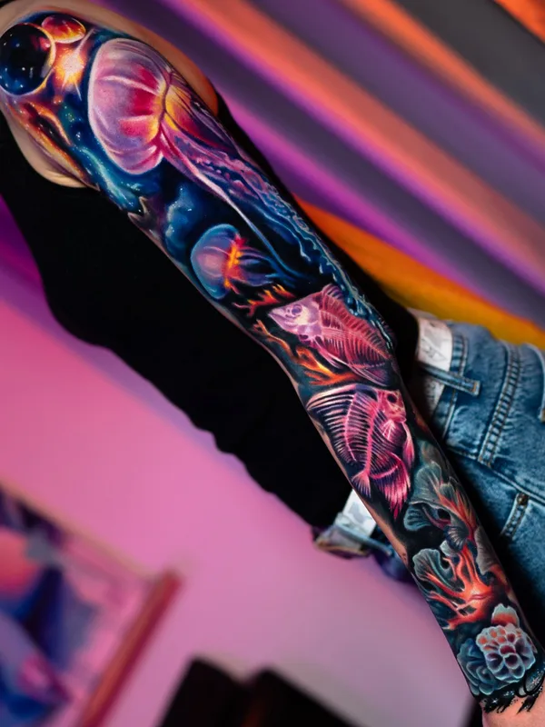 color realism tattoo auf full sleeve #77169 | Tätowierer Кристина Тейлор