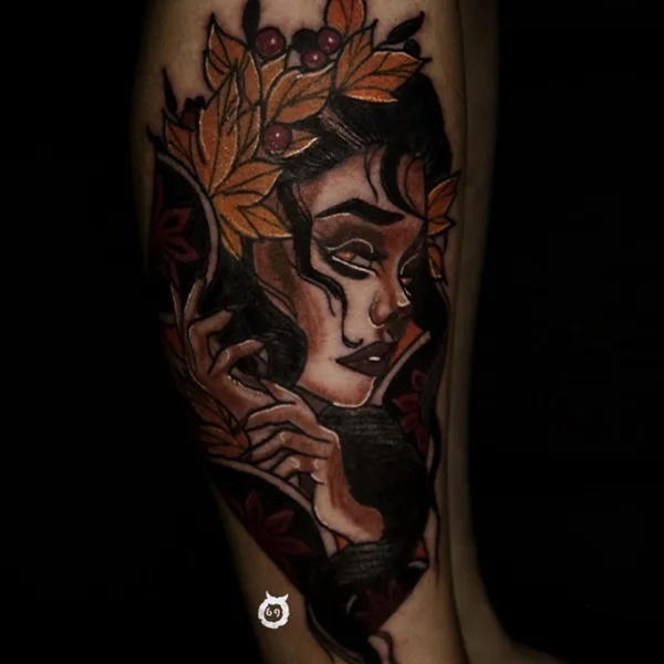 Neo Traditional tattoo by Lina Boyts in Самара