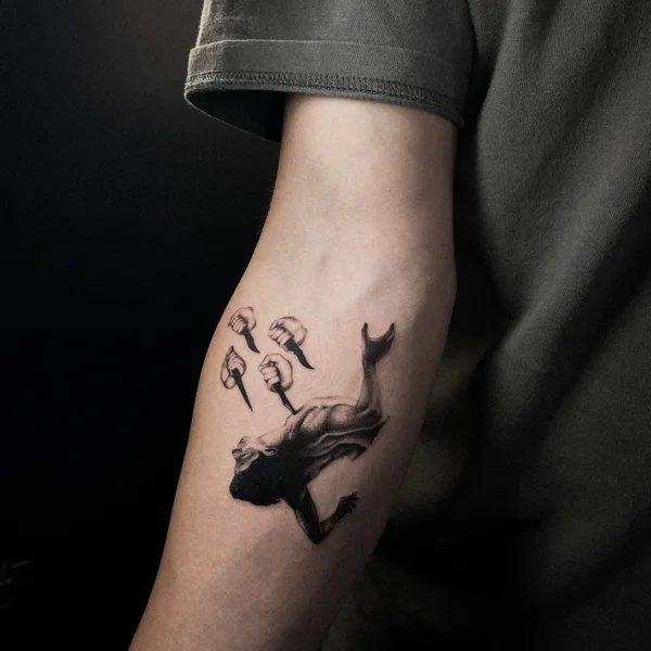 Сюрреализм tattoo by VALENTINA TISHE in Москва