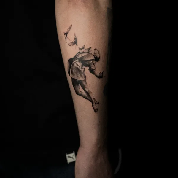 Сюрреализм tattoo by VALENTINA TISHE in Москва