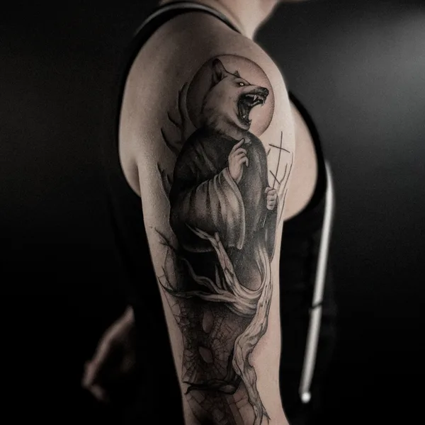 Сюрреализм tattoo by VALENTINA TISHE in Москва