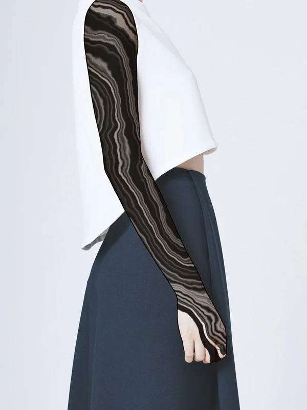 female black and grey blackout татуировка на full sleeve #77323 | Тату мастер Vladimir Salamatov
