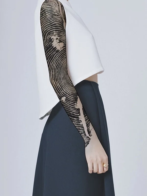 female black blackwork татуировка на full sleeve #77327 | Тату мастер Vladimir Salamatov