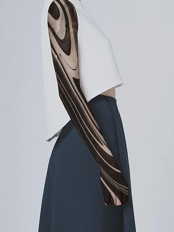 female black and grey abstract татуировка на full sleeve #77328 | Тату мастер Vladimir Salamatov
