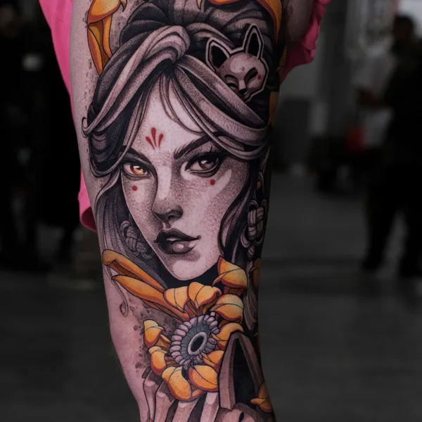 Color tattoo by Илья Сотов in Köln