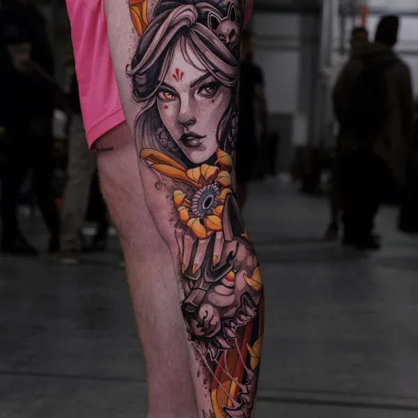 Color tattoo by Илья Сотов in Köln