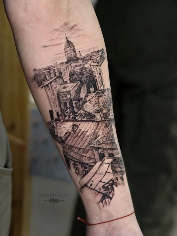 black and grey blackwork 타투 부위 forearm #77630 | 타투이스트 Евгения Моцар