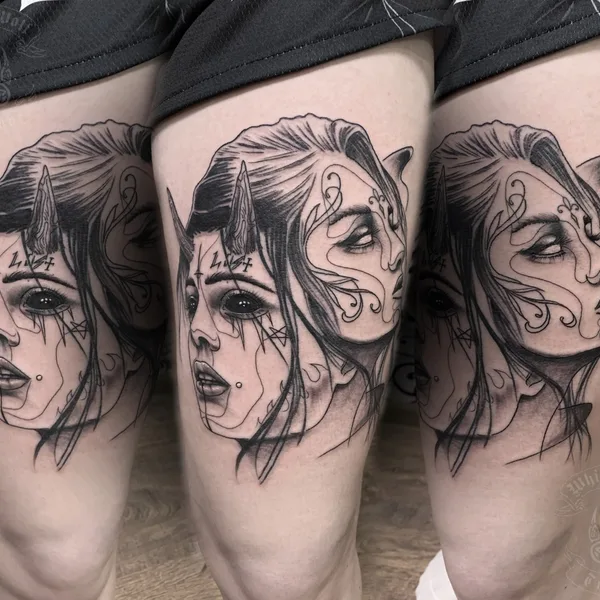 Graphic tattoo by Владимир Волк in Можайск