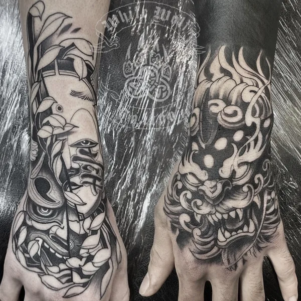 Graphic tattoo by Владимир Волк in Можайск