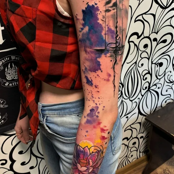 Graphic tattoo by Владимир Волк in Можайск