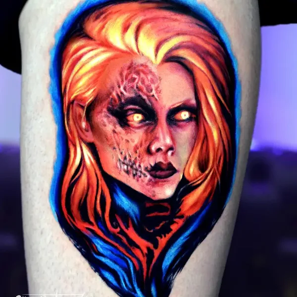 Surrealism tattoo by Tugce Soylu in İzmir