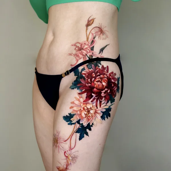 Feminine tattoo by Chou / Daye in Vancouver